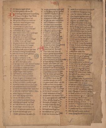 Eerste pagina van een Middelnederlands verzamelhandschrift